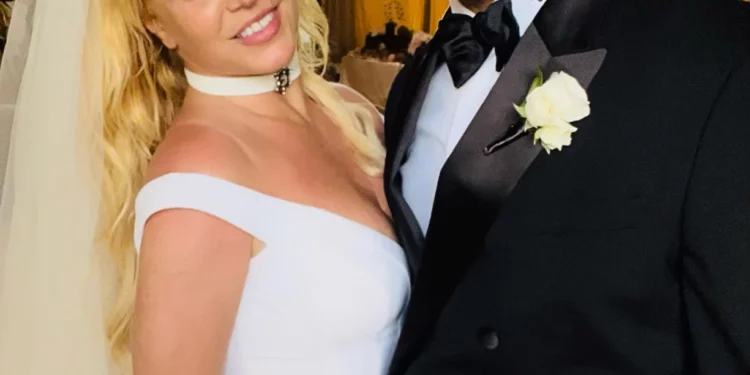 Britney Spears Wears Custom Versace Dress for Sam Asghari Wedding: See the Photos